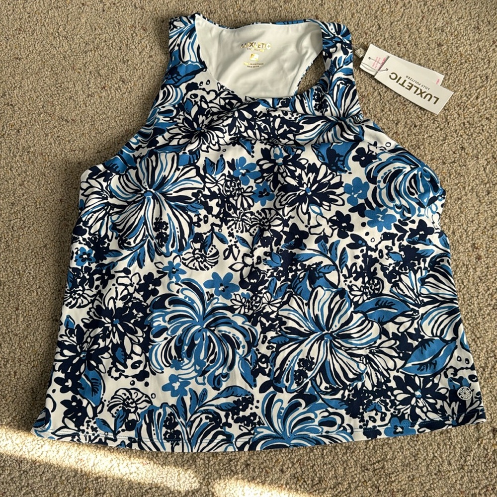 Women's Blue Floral Top